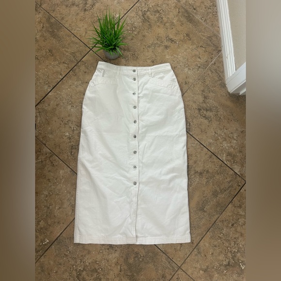 Christopher & Banks Dresses & Skirts - Vintage Christopher & Banks white denim skirt